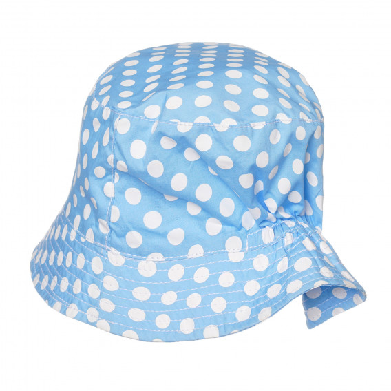 Памучна шапка с фигурален принт и розова панделка , синя Cool club 307583 6