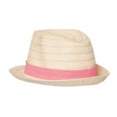 Сламена шапка с цвете, бежов Cool club 307727 3