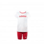 Спортен комплект тениска и къси панталони за момиче Adidas 30774 