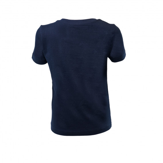 Памучна тениска с принт котва за момче, тъмно синя BLUE SEVEN 30805 2