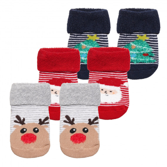 Комплект коледни чорапи за бебе Cool club 308121 