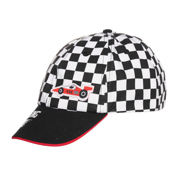 Карирана шапка с козирка и щампа Amazing Speed Cool club 308145 