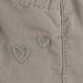 Памучен панталон с апликация на сърце за бебе, сив Cool club 308498 6