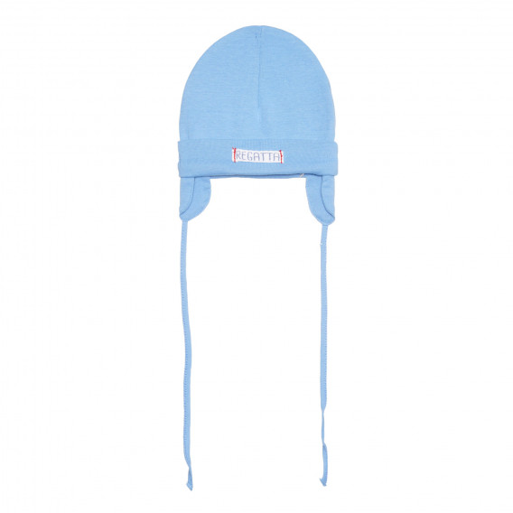 Памучна шапка с връзки за бебе, синя Cool club 308540 5