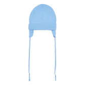 Памучна шапка с връзки за бебе, синя Cool club 308542 7