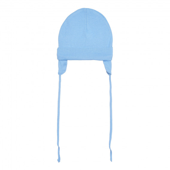 Памучна шапка с връзки за бебе, синя Cool club 308642 3