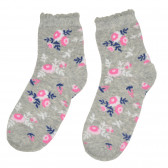 Чорапи с флорален принт, сиви Cool club 309065 3