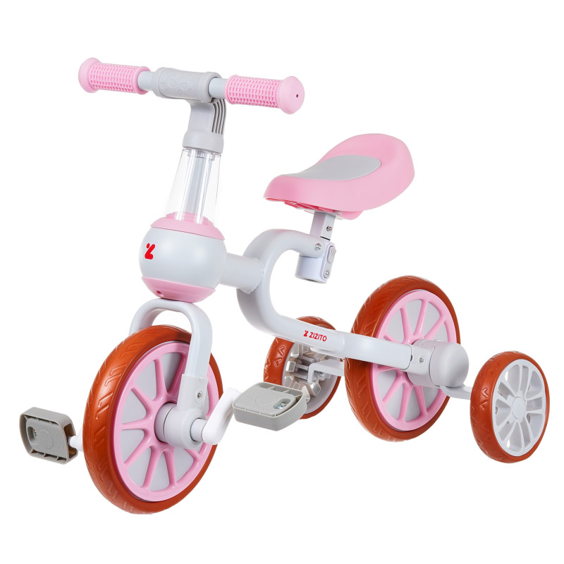 Детски велосипед RETO с помощни колела - Розов  309432
