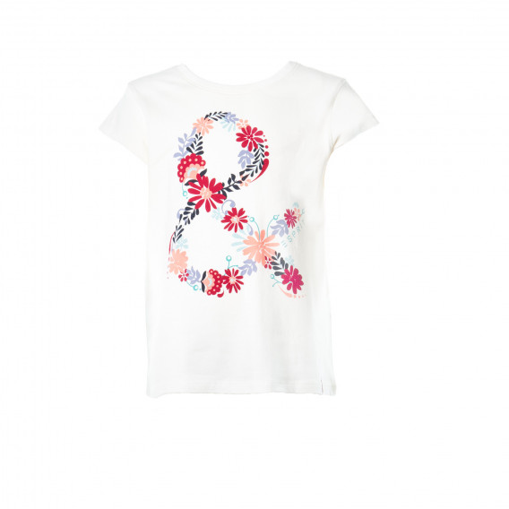Памучна блуза със стилен мотив & с къс ръкав за момиче Esprit 30982 