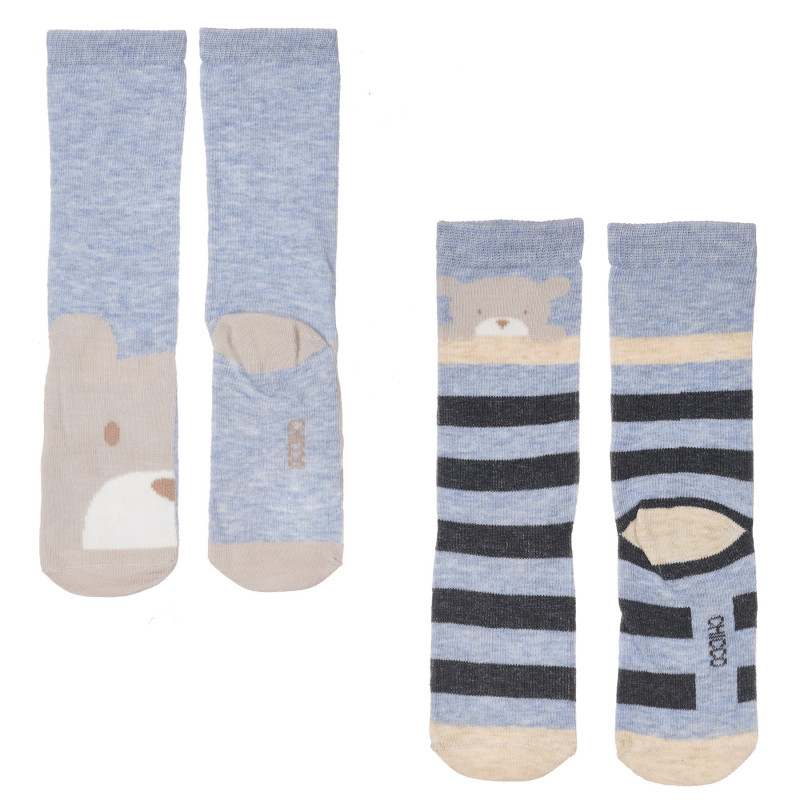 Комплект от 2 чифта чорапи за бебе, сини  310008