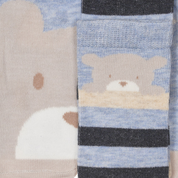 Комплект от 2 чифта чорапи за бебе, сини Chicco 310010 3