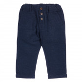Памучен панталон с декоративни копчета за бебе, син Chicco 310119 