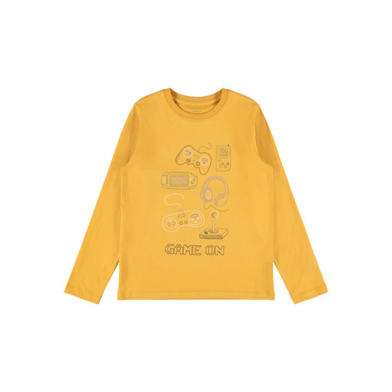 Памучна блуза Game on, жълта  310206