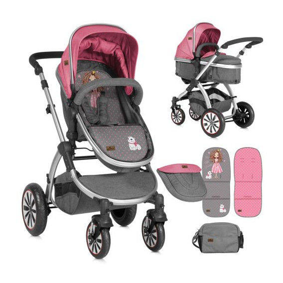Комбинирана детска количка AURORA Rose&Grey 2 в 1 Lorelli 310545 