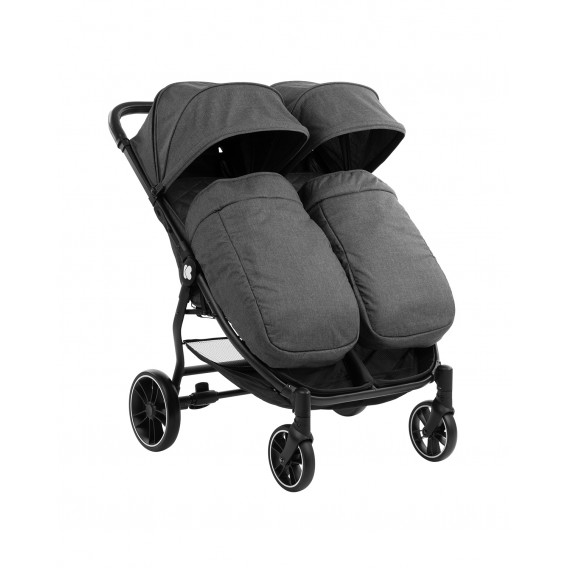 Бебешка количка за близнаци Happy 2 2020 Dark Grey Kikkaboo 310603 3