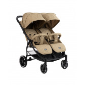 Бебешка количка за близнаци Happy 2 2020 Beige Kikkaboo 310618 