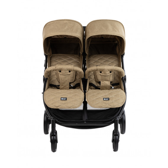Бебешка количка за близнаци Happy 2 2020 Beige Kikkaboo 310620 4