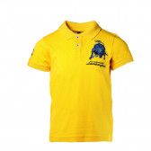 Поло тениска с бродирана емблема  за момче, жълта Lamborghini 31069 