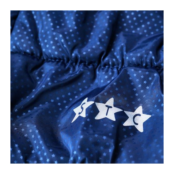 Зимно яке с качулка за бебе с принт на звездички синьо STACCATO 31094 3