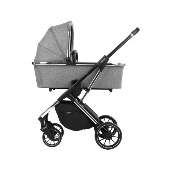 Комбинирана бебешка количка 3 в 1 Angele Chrome, сива Kikkaboo 310944 9