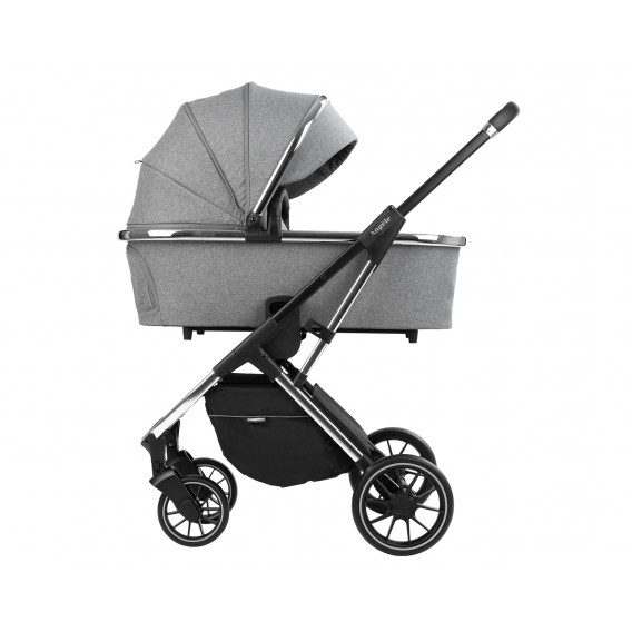 Комбинирана бебешка количка 3 в 1 Angele Chrome, сива Kikkaboo 310945 10