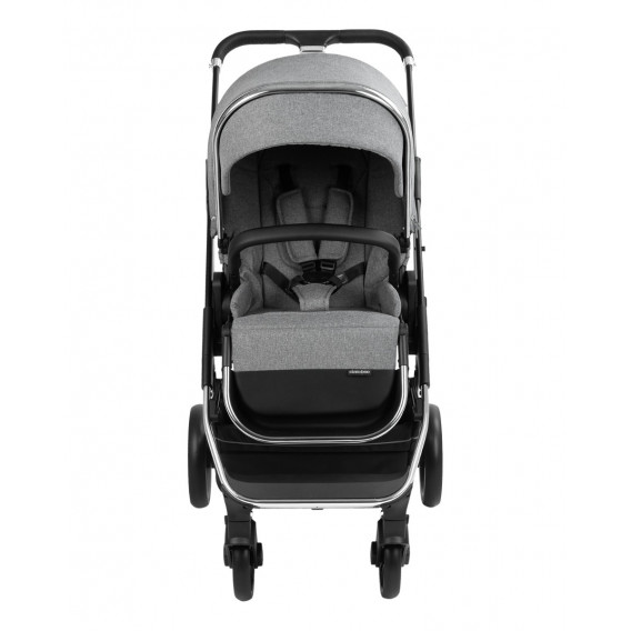 Комбинирана бебешка количка 3 в 1 Angele Chrome, сива Kikkaboo 310949 14