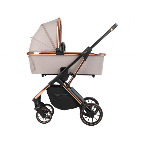 Комбинирана бебешка количка 3 в 1 Angele Chrome, бежова Kikkaboo 310964 9