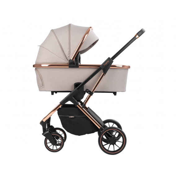 Комбинирана бебешка количка 3 в 1 Angele Chrome, бежова Kikkaboo 310965 10