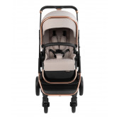 Комбинирана бебешка количка 3 в 1 Angele Chrome, бежова Kikkaboo 310969 14