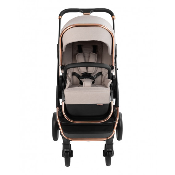 Комбинирана бебешка количка 3 в 1 Angele Chrome, бежова Kikkaboo 310969 14