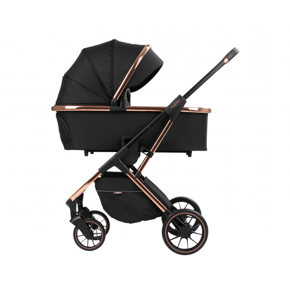 Комбинирана бебешка количка 3 в 1 Angele Chrome, черна Kikkaboo 310986 10
