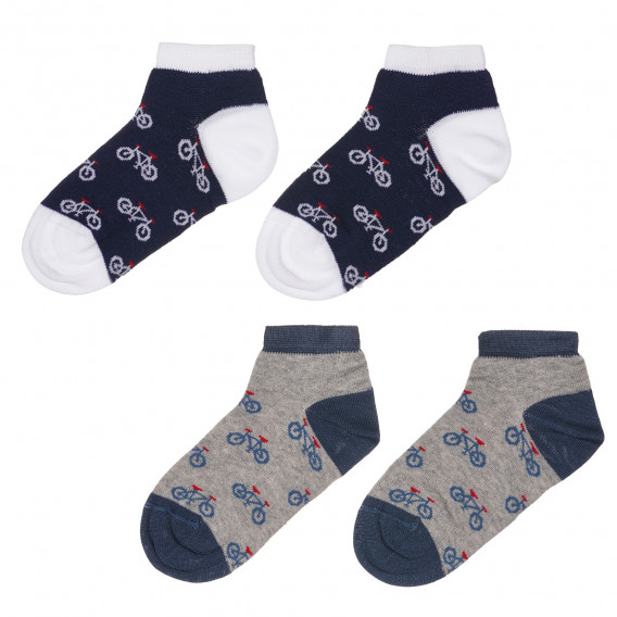 Комплект от два чифта чорапи в сиво и синьо Chicco 311017 