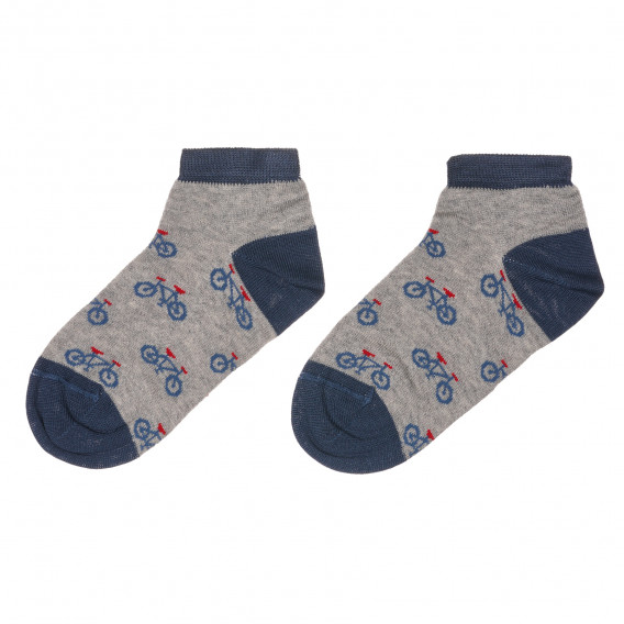 Комплект от два чифта чорапи в сиво и синьо Chicco 311018 2
