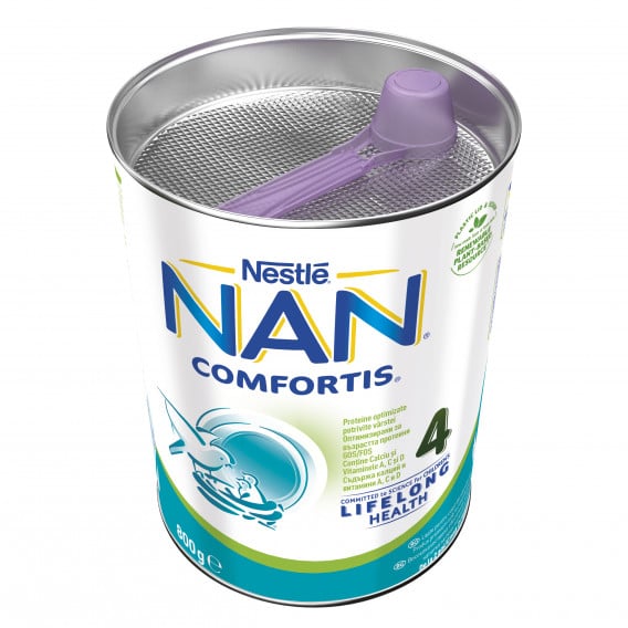 Обогатена млечна напитка за малки деца - NAN Comfortis 4, метална кутия 800 г Nestle 311639 5