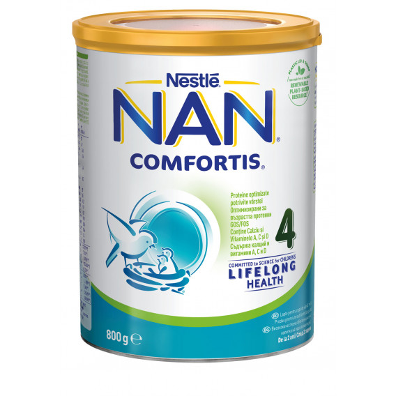 Обогатена млечна напитка за малки деца - NAN Comfortis 4, метална кутия 800 г Nestle 311643 9