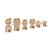 Комплект фигури за дървена къща за кукли, 12 части Mamatoyz 312523 3
