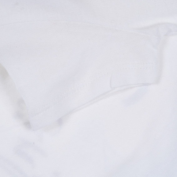 Памучна тениска за бебе с щампа "Пепеляшка", бяла Benetton 312661 3