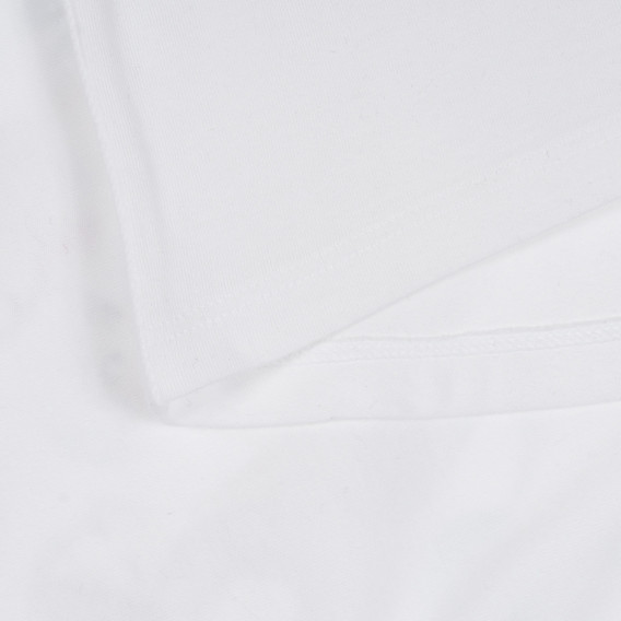 Памучна тениска "Русалки " за бебе, бяла Benetton 312665 3