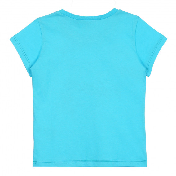 Памучна тениска за бебе Miami Beach, синя Benetton 312744 4