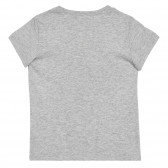 Памучна тениска за бебе с щампа " Снежанка ", сива Benetton 312796 4