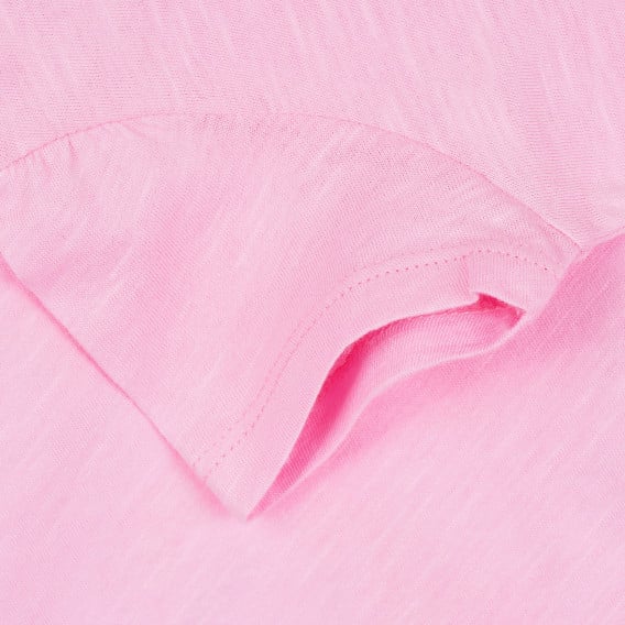 Памучна тениска за бебе с лятна щампа, розова Benetton 312843 3