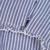 Памучна блуза без ръкави с къдрички, сива Benetton 312997 2