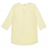 Блуза за бебе с дълъг ръкав и малък джоб, жълта Benetton 313882 4