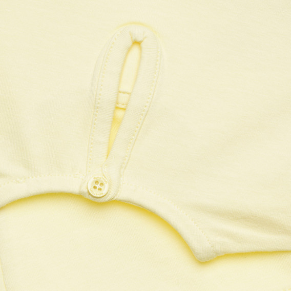 Блуза за бебе с дълъг ръкав и малък джоб, жълта Benetton 313883 2