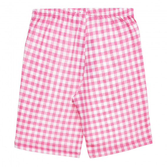 Късо долнище на пижама в каре, розово Benetton 313967 3