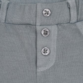 Къс панталон с декоративни джобове и копчета за бебе, сив Benetton 314230 2