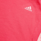 Спортна тениска за момиче в цвят корал Adidas 31429 3