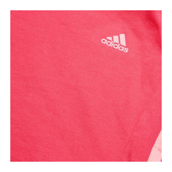Спортна тениска за момиче в цвят корал Adidas 31429 3