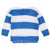 Раиран пуловер от фино плетиво, светлосин Benetton 314475 4