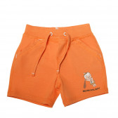 Къс панталон с връзки в оранжев цвят с апликация за бебе момче OVS 31460 
